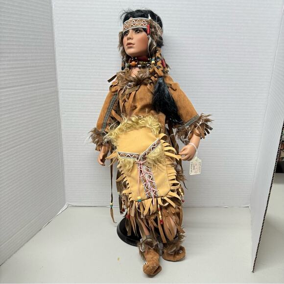Other - Native American Porcelain Doll Collectible WA Quinalt Indian Tribe Souvenir